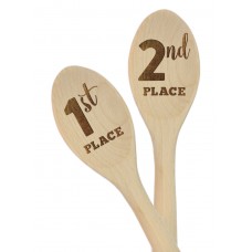 Koyal Wholesale 2 Piece "1st Place, 2nd Place" Wooden Mixing Spoon Set KOYA1963